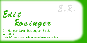 edit rosinger business card